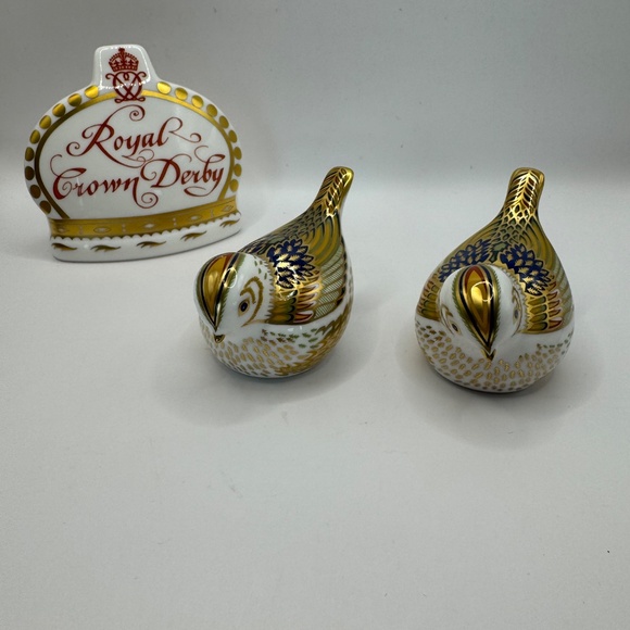 Royal Crown Derby Figurine Firecrest 1999 Collectors Guild Gift Gold Stopper. - Picture 3 of 12